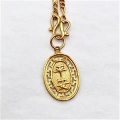 23K Yellow Gold Japanese Thai East Asia Amulet Pendant 21